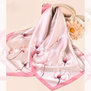 Scarf for Women Stylish Silk Neck Hair Scarf For Woman Lightweight Satin Head Scarves Fashion Neckerchief for Suit, Blazers, Shirts, Bag
